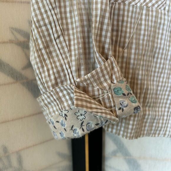 CAbi Ginger Snap Gingham Check Print Button Blazer Large - Picture 6 of 13